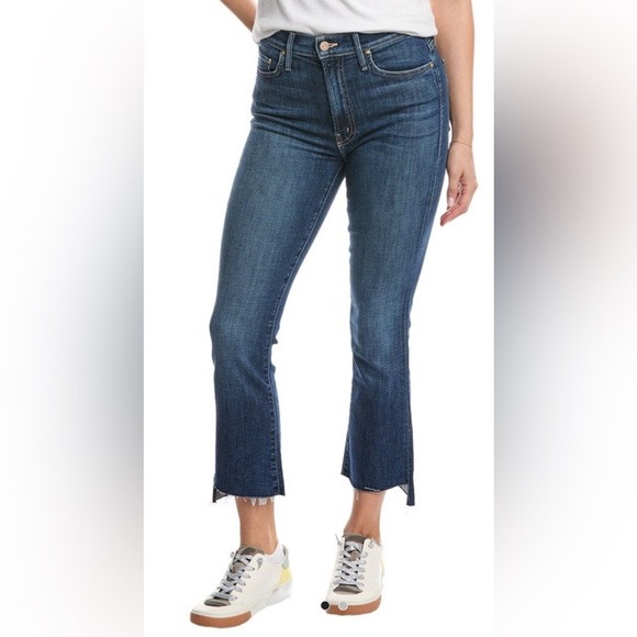 MOTHER Denim - NWT MOTHER The Insider Crop Step Fray Teaming Up Size 28 dark wash high waisted